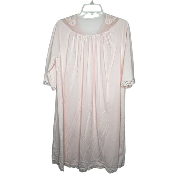 Vintage Shadow Line Pink Nylon Robe - Picture 4 of 6